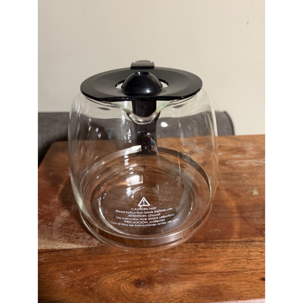 Black & Decker Coffee Pot 12 Cup Glass Carafe Replacement Decanter Black Handle - Picture 2 of 5